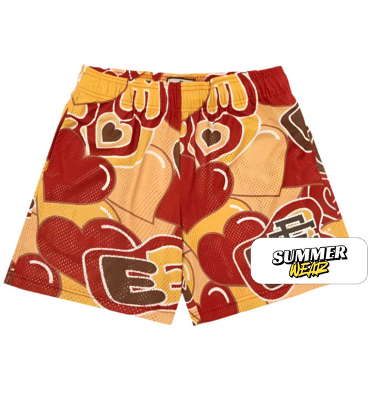 EE Beach Sports Shorts Heart Claret